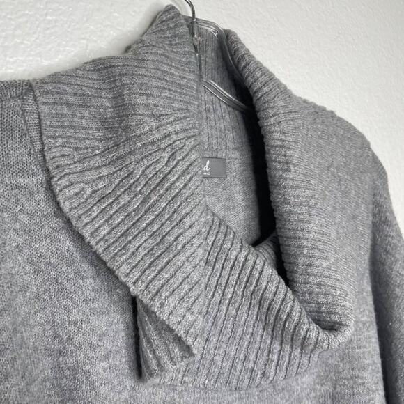 Marled Reunited Clothing Womens Sweater Size XL Cowl Neck Gray Striped Pullover - Picture 9 of 16